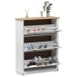vidaXL Ντουλάπα Παπουτσιών με συρτάρι Corona Λευκό 99 x 32 x 122 εκ.