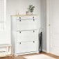 vidaXL Ντουλάπα Παπουτσιών με συρτάρι Corona Λευκό 99 x 32 x 138 εκ