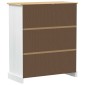 vidaXL Ντουλάπι κρασιού Λευκό 97 x 45 x 114 εκ Στερεά ξυλεία πεύκου