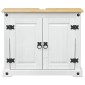 vidaXL Ντουλάπι νιπτήρα Λευκό 73 x 33 x 60 εκ Στερεά ξυλεία πεύκου