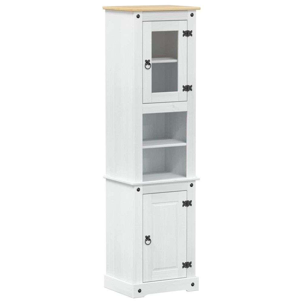 vidaXL Ντουλάπι Μπάνιου Λευκό 50 x 40 x 185 εκ. Στερεά ξυλεία πεύκου
