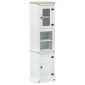 vidaXL Ντουλάπι Μπάνιου Λευκό 50 x 40 x 185 εκ. Στερεά ξυλεία πεύκου