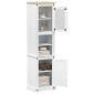 vidaXL Ντουλάπι Μπάνιου Λευκό 50 x 40 x 185 εκ. Στερεά ξυλεία πεύκου