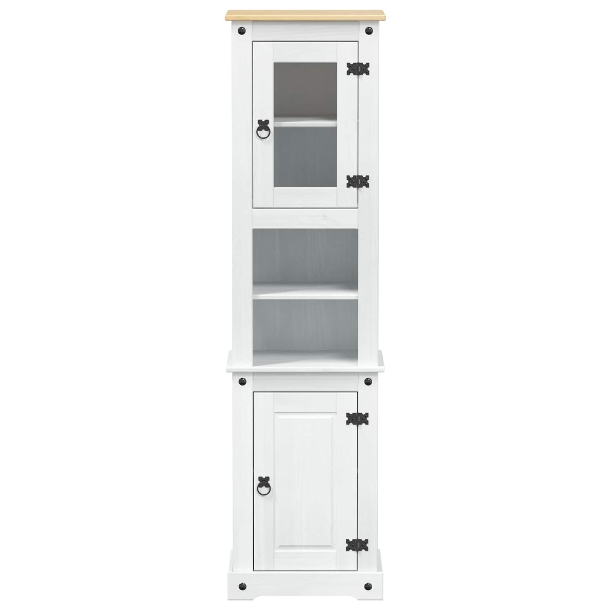 vidaXL Ντουλάπι Μπάνιου Λευκό 50 x 40 x 185 εκ. Στερεά ξυλεία πεύκου