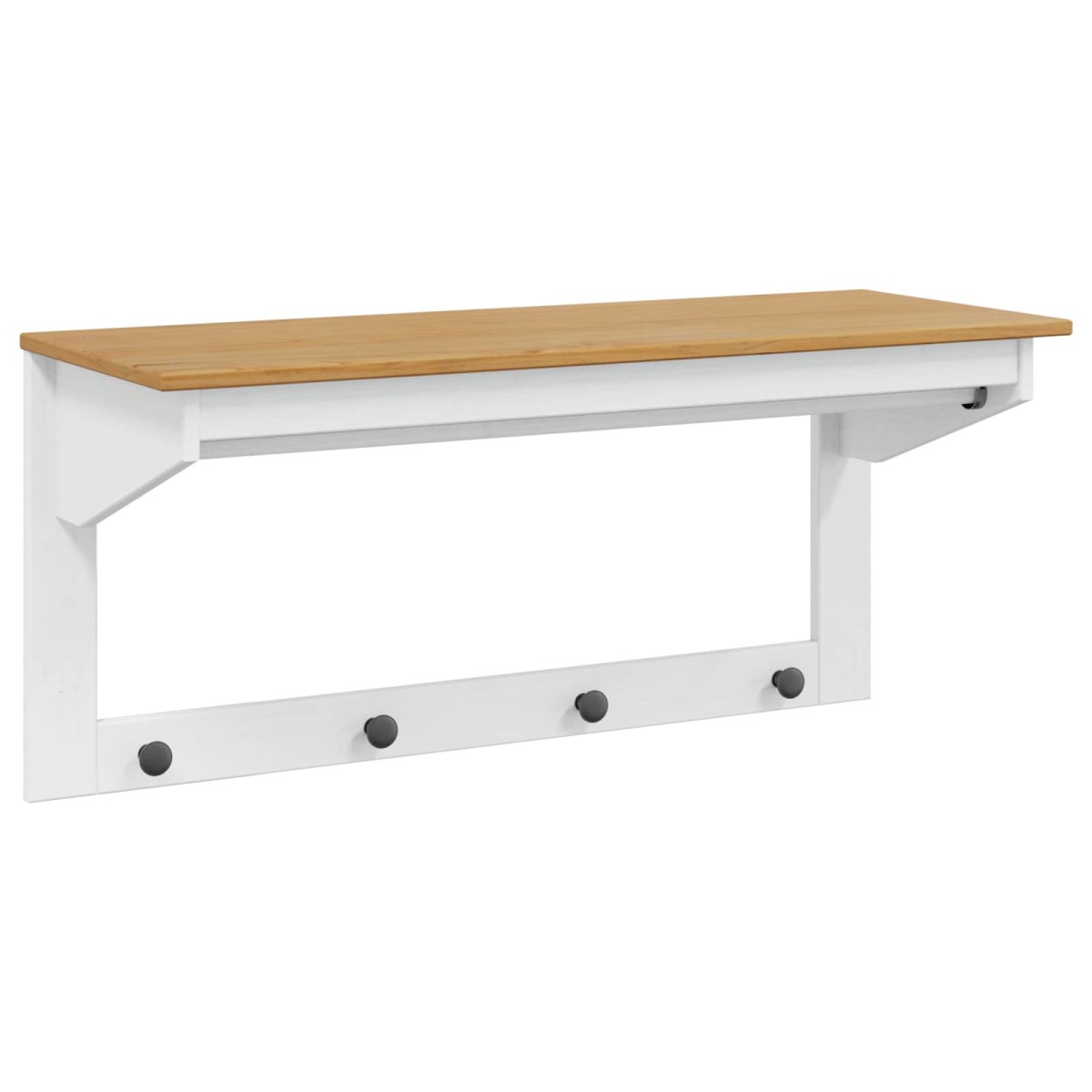 vidaXL Κρεμάστρα HILL Λευκό και καστανό μέλι 90 x 35 x 41.5 εκ.