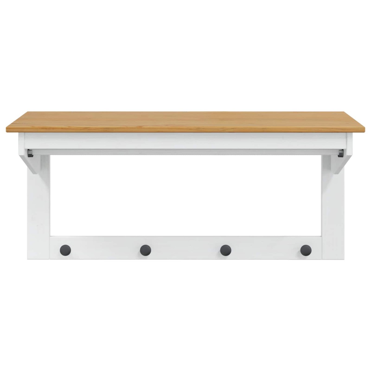vidaXL Κρεμάστρα HILL Λευκό και καστανό μέλι 90 x 35 x 41.5 εκ.