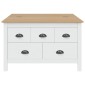 vidaXL Τραπεζάκι σαλονιού με συρτάρι HILL Λευκό και καστανό μέλι