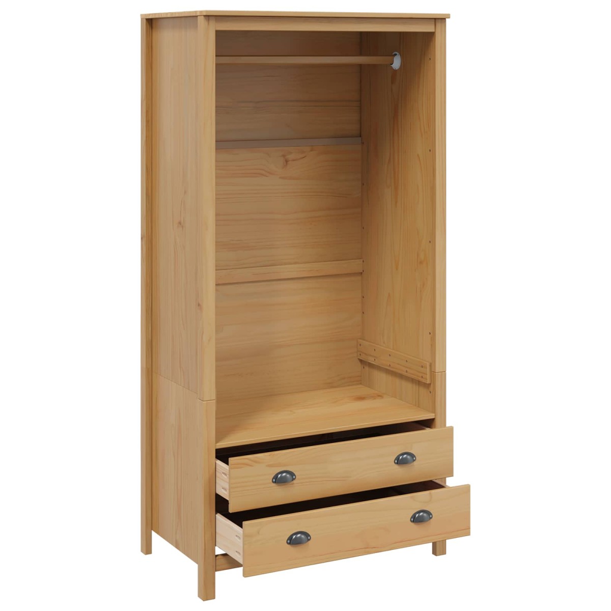 vidaXL Ντουλάπι με ράφι HILL Μέλι Καφέ 84 x 50 x 170 εκ Στερεό πεύκο