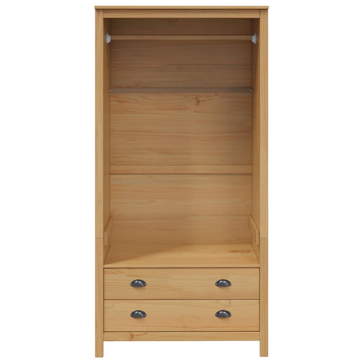 vidaXL Ντουλάπι με ράφι HILL Μέλι Καφέ 84 x 50 x 170 εκ Στερεό πεύκο