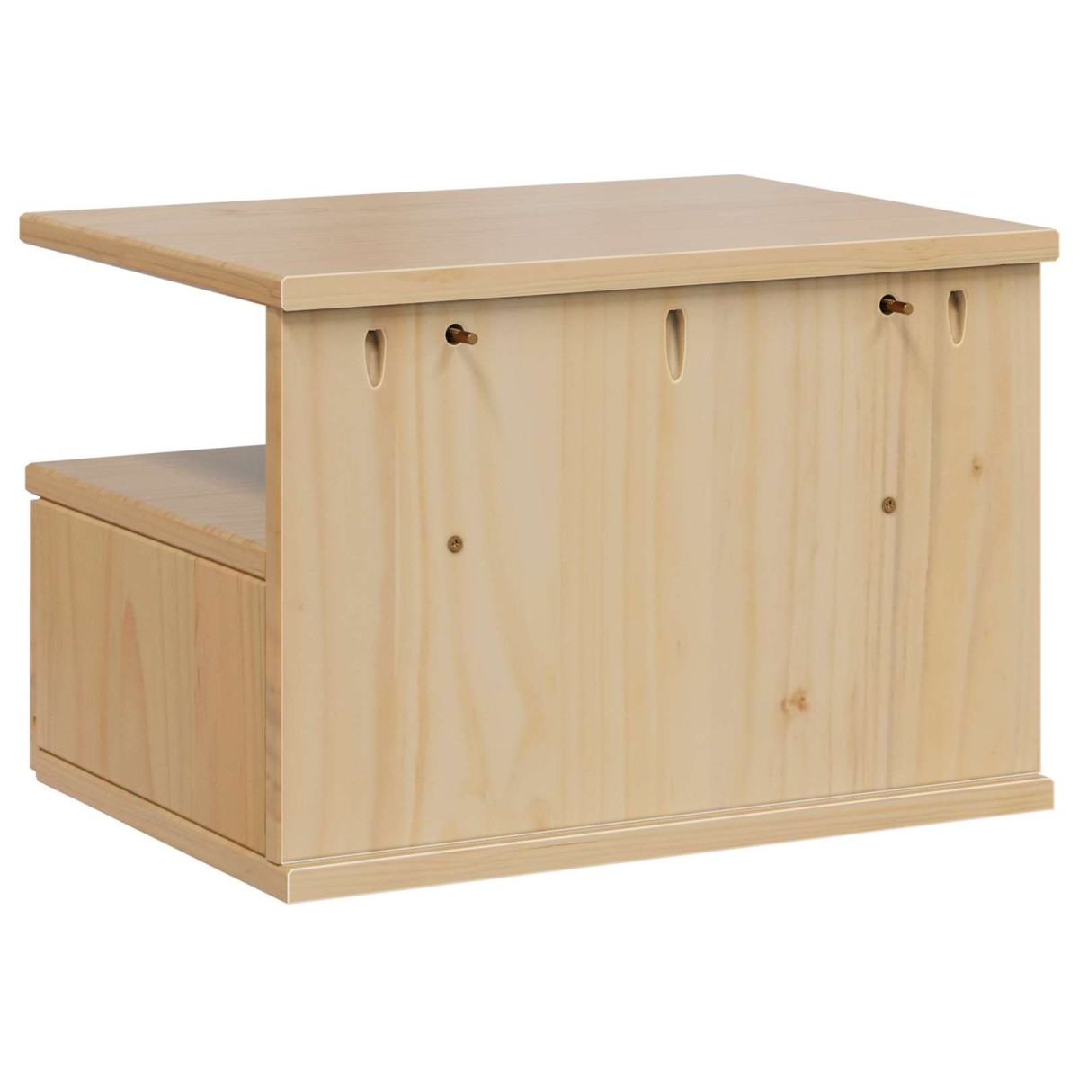 vidaXL Κομοδίνο Επιτοίχιο HILL Μέλι Καφέ 40 x 31 x 27 εκ. Στερεό πεύκο