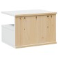vidaXL Κομοδίνο με συρτάρι HILL Λευκό 40 x 31 x 27 εκ. Στερεό πεύκο