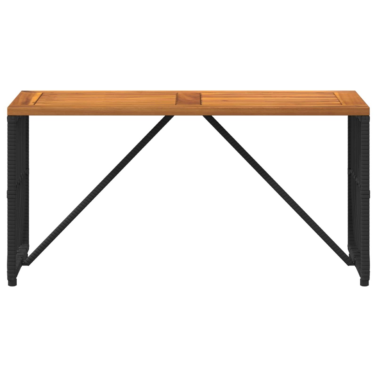 vidaXL Εξωτερικό Τραπέζι Μαύρο 80 x 40 x 40 cm
