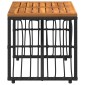vidaXL Εξωτερικό Τραπέζι Μαύρο 80 x 40 x 40 cm