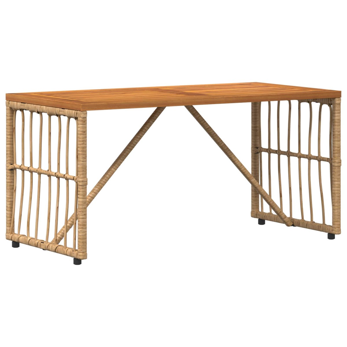 vidaXL Εξωτερικό Τραπέζι Φυσικό 80 x 40 x 40 cm