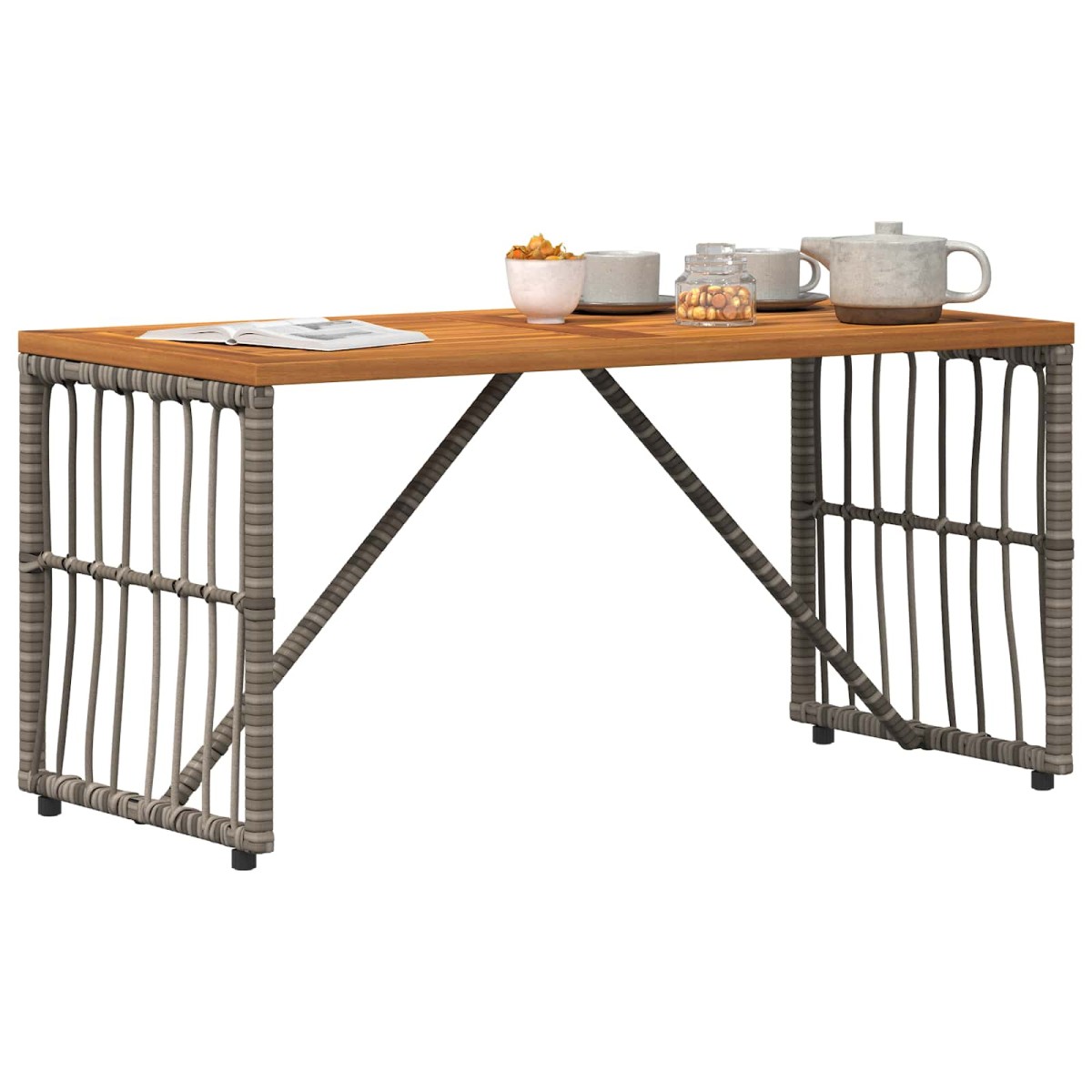 vidaXL Εξωτερικό Τραπέζι Γκρι 80 x 40 x 40 cm