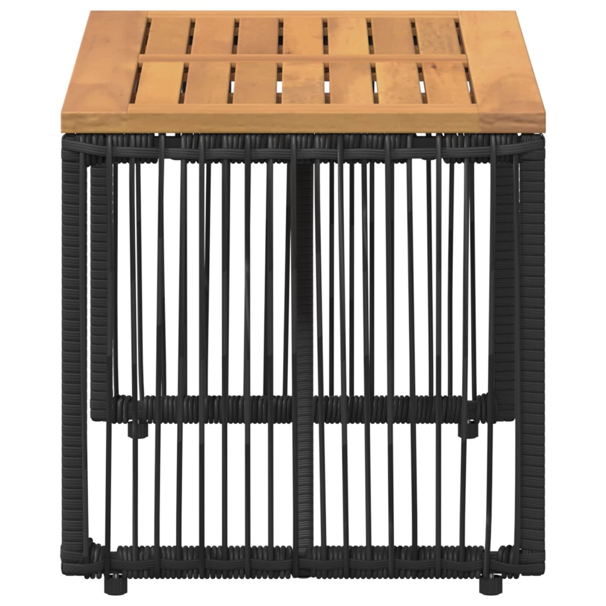 vidaXL Εξωτερικό Τραπέζι Μαύρο και Καφέ 80 x 40 x 40 cm