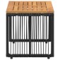 vidaXL Εξωτερικό Τραπέζι Μαύρο και Καφέ 80 x 40 x 40 cm