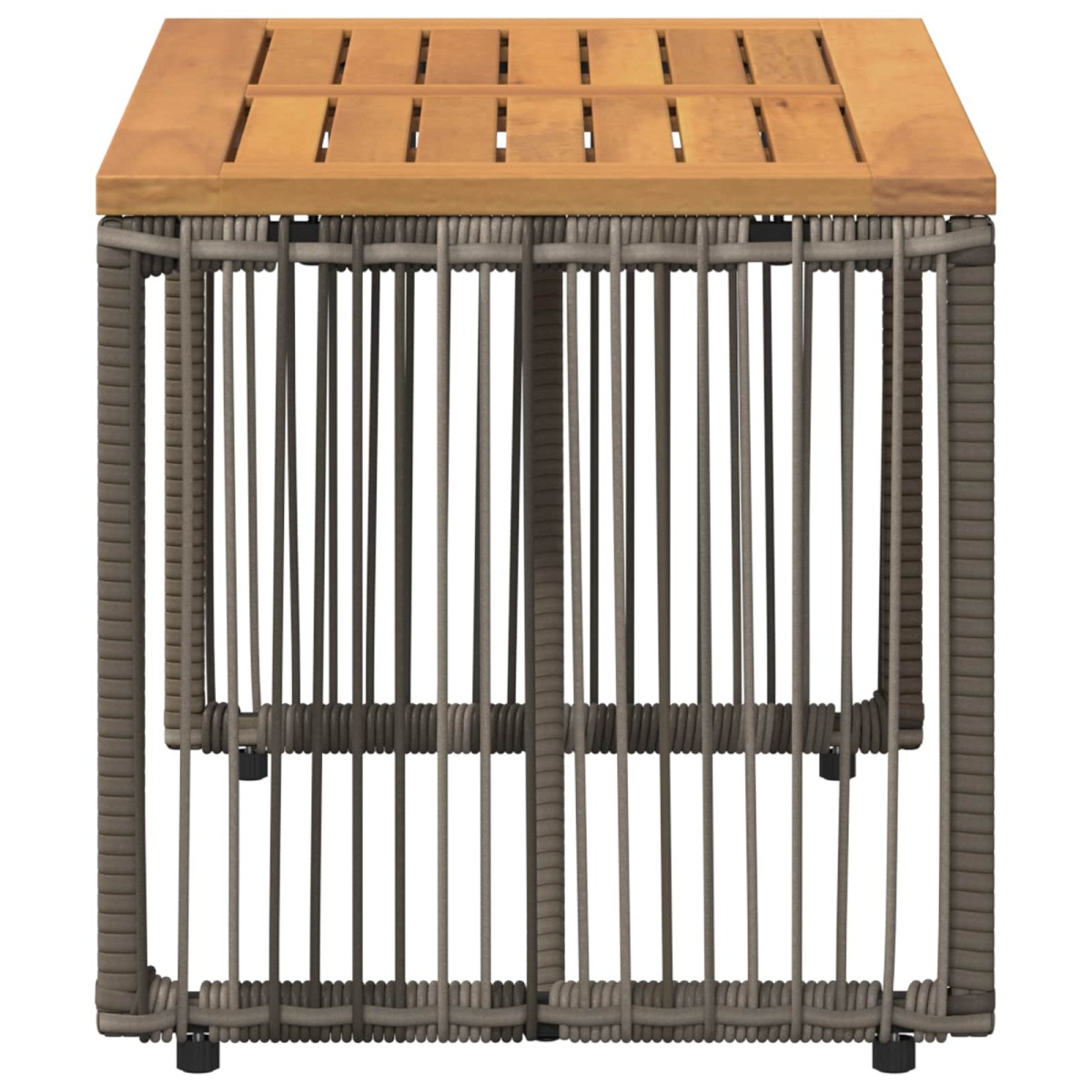 vidaXL Εξωτερικό Τραπέζι Γκρι και Καφέ 80 x 40 x 40 cm συνθετικό ρατάν