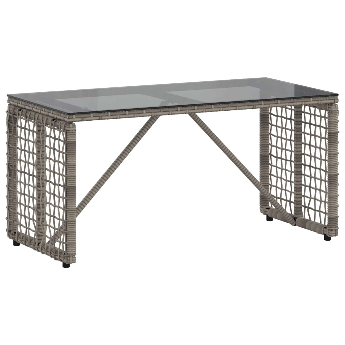vidaXL Εξωτερικό Τραπέζι Γκρι και Μαύρο 80 x 40 x 40 cm