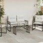 vidaXL Εξωτερικό Τραπέζι Γκρι και Μαύρο 80 x 40 x 40 cm