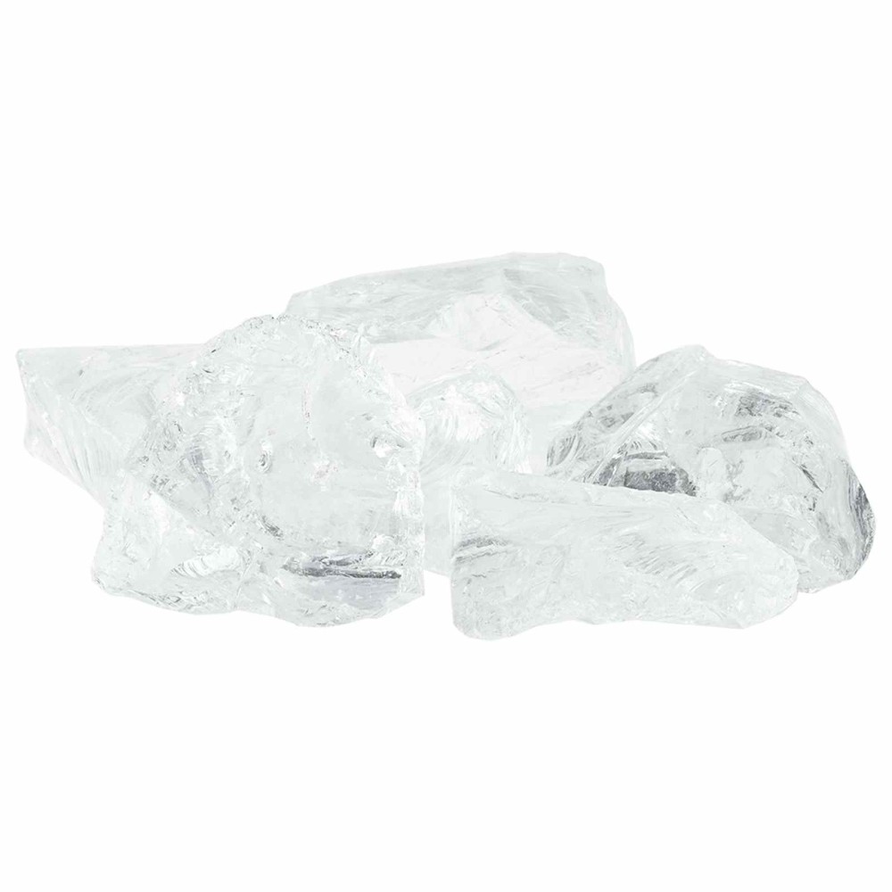 vidaXL Πέτρες Κήπου Λευκό 12 cm Γυαλί