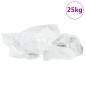 vidaXL Πέτρες Κήπου Λευκό 12 cm Γυαλί