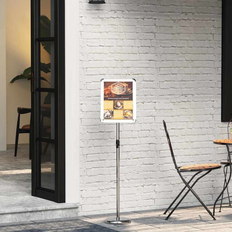 vidaXL Εκθεσιακές Οθόνες Ασημί 30 x 25 x 128 εκ Αλουμίνιο