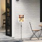 vidaXL Εκθεσιακές Οθόνες Ασημί 30 x 25 x 128 εκ Αλουμίνιο