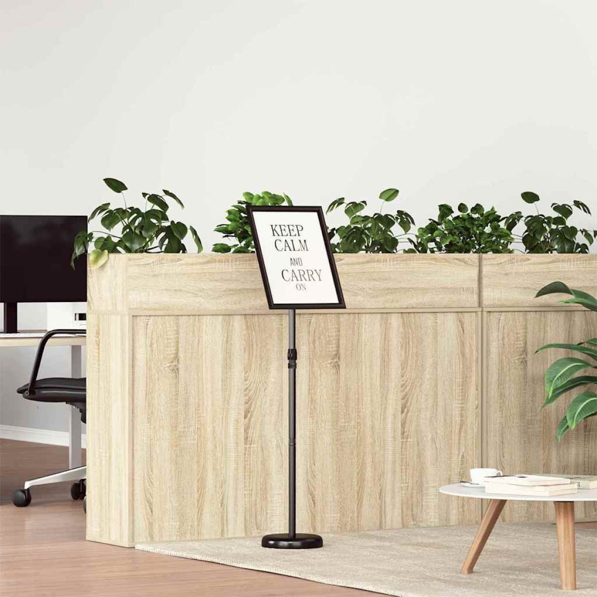 vidaXL Εκθεσιακές Οθόνες Μαύρο 25 x 25 x 125 εκ Αλουμίνιο