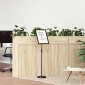 vidaXL Εκθεσιακές Οθόνες Μαύρο 25 x 25 x 125 εκ Αλουμίνιο