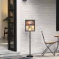 vidaXL Εκθεσιακές Οθόνες Μαύρο 25 x 25 x 125 εκ Αλουμίνιο