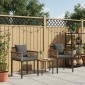 vidaXL Σετ Εξωτερικών Επίπλων Γκρι και Σκούρο Γκρι συνθετικό ρατάν
