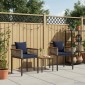 vidaXL Σετ Εξωτερικών Επίπλων Γκρι και Navy Blue συνθετικό ρατάν
