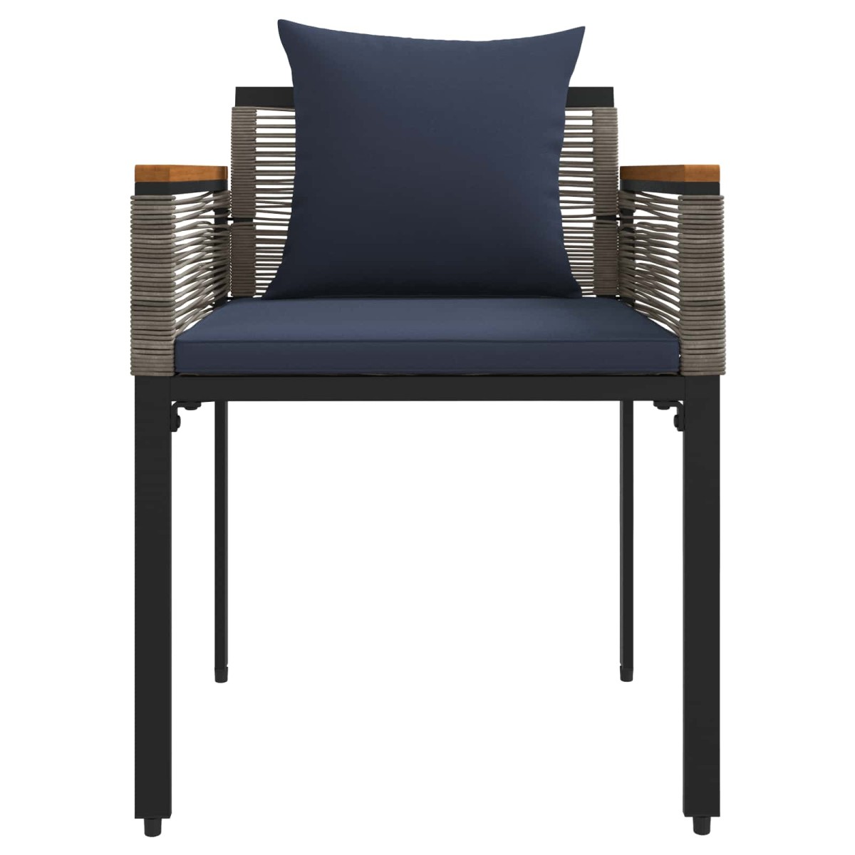 vidaXL Σετ Εξωτερικών Επίπλων Γκρι και Navy Blue συνθετικό ρατάν