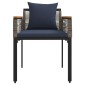 vidaXL Σετ Εξωτερικών Επίπλων Γκρι και Navy Blue συνθετικό ρατάν