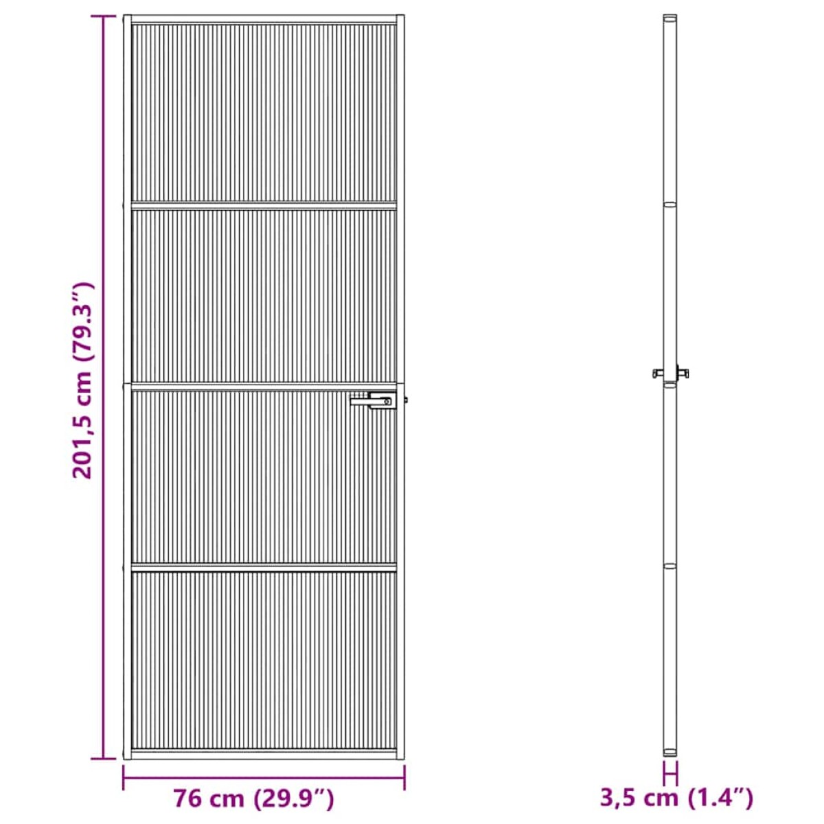 vidaXL Πόρτα Σπιτιού 76 x 201,5 x 3,5 εκ