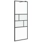 vidaXL Τοίχος Ντους Walk-in Μαύρο 80 x 195 x 0.5 εκ.