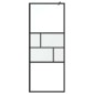vidaXL Τοίχος Ντους Walk-in Μαύρο 80 x 195 x 0.5 εκ.