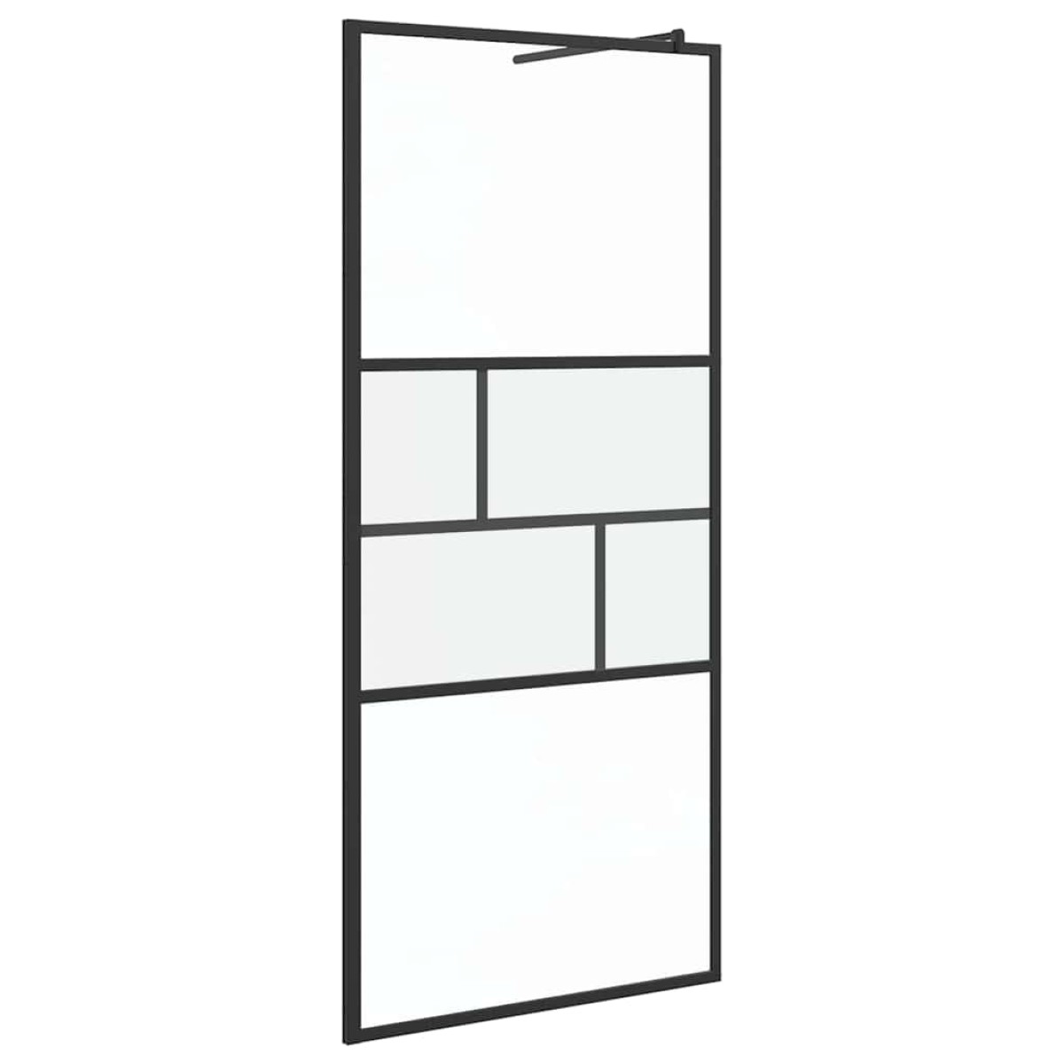 vidaXL Τοίχος Ντους Walk-in Μαύρο 90 x 195 x 0,5 εκ.