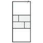vidaXL Τοίχος Ντους Walk-in Μαύρο 90 x 195 x 0,5 εκ.