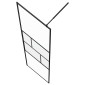 vidaXL Τοίχος Ντους Walk-in Μαύρο 90 x 195 x 0,5 εκ.