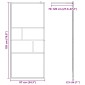 vidaXL Τοίχος Ντους Walk-in Μαύρο 90 x 195 x 0,5 εκ.
