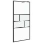 vidaXL Τοίχος Ντους Walk-in Μαύρο 100 x 195 x 0,5 εκ.
