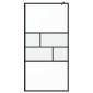 vidaXL Τοίχος Ντους Walk-in Μαύρο 100 x 195 x 0,5 εκ.