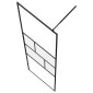 vidaXL Τοίχος Ντους Walk-in Μαύρο 100 x 195 x 0,5 εκ.