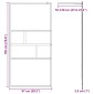 vidaXL Τοίχος Ντους Walk-in Μαύρο 100 x 195 x 0,5 εκ.