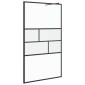 vidaXL Τοίχος Ντους Walk-in Μαύρο 115 x 195 x 0,5 εκ.