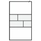 vidaXL Τοίχος Ντους Walk-in Μαύρο 115 x 195 x 0,5 εκ.