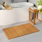 vidaXL Πατάκι μπάνιου Καφέ 100 x 60 cm Στερεό Ξύλο Ακακίας