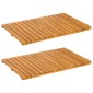 vidaXL Πατάκι μπάνιου Μονόχρωμο Καφέ 60 x 40 cm Στερεό Ξύλο Ακακίας